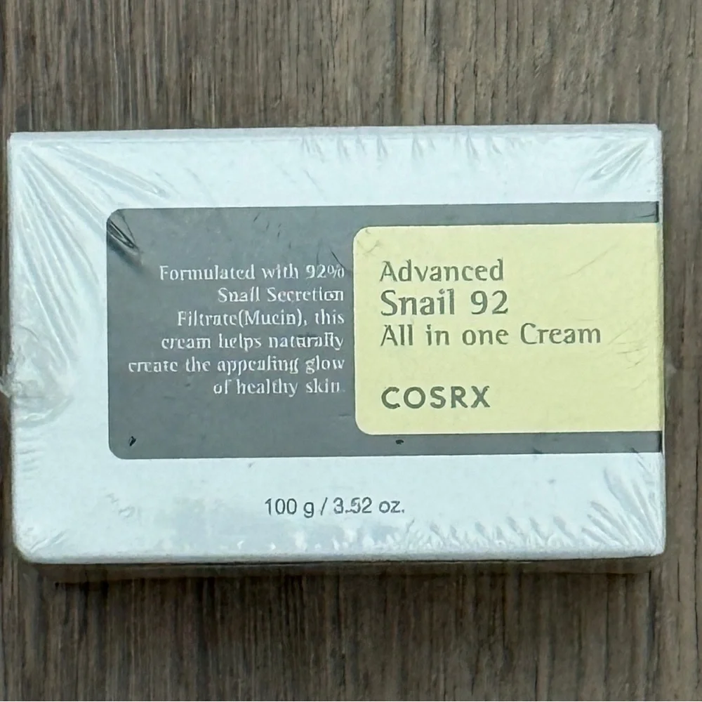 NWT COSRX Snail Mucin 92% Face Moisturizer, 3.52 Oz Lightweight Moisturing Cream